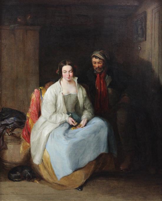 Henry Perlee Parker (1795–1873) The smuggler at home after a succesful cruise, 24 x 19.75in.